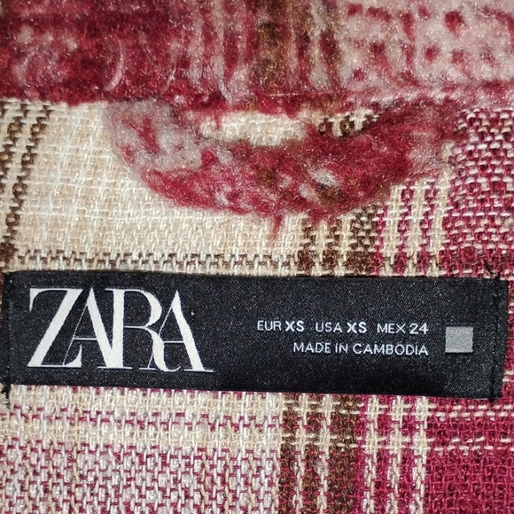 Plaid red shacket by zara size XS - Picture 13 of 13